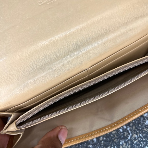 Christian Dior CD Caramel Brown Oblique Monogram Logo Flap Long Wallet - Picture 16 of 16